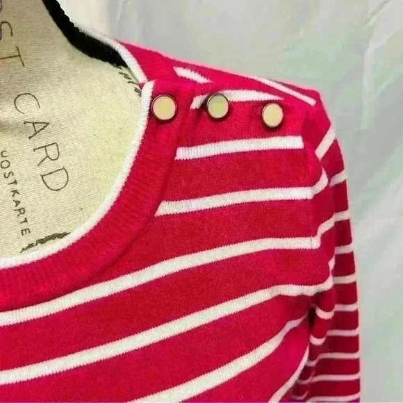 Karl Lagerfeld Paris Pink and White Sweater - Picture 6 of 9